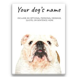 English Bulldog personalised canvas print - Peeping In Collection -  Pre-stretched wall art ready to hang