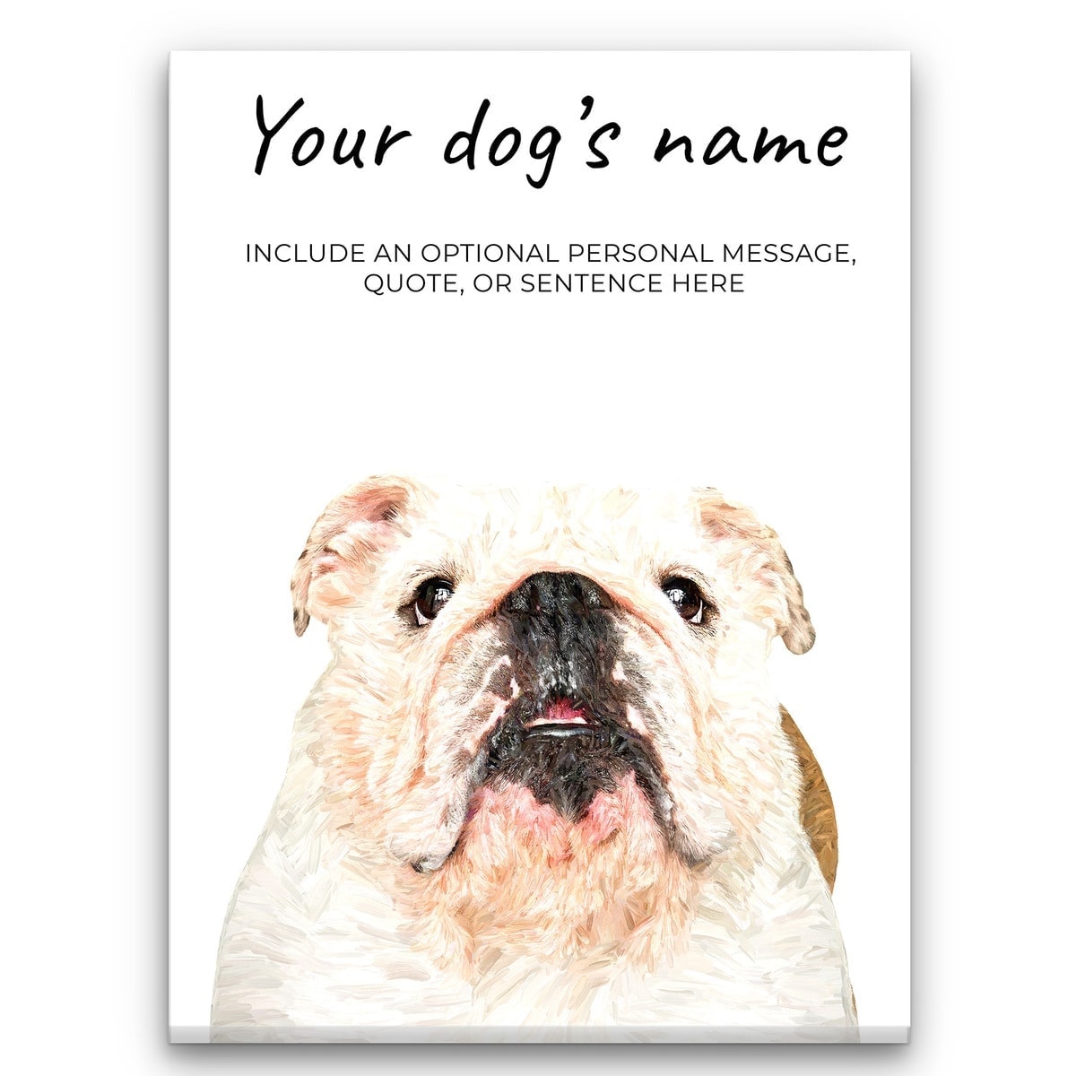 English Bulldog personalised canvas print - Peeping In Collection - Pre-stretched wall art ready to hang 3 English Bulldog personalised canvas print - Peeping In Collection - Pre-stretched wall art ready to hang