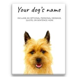 Cairn Terrier personalised canvas print - Peeping In Collection -  Pre-stretched wall art ready to hang