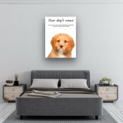 Cavapoo personalised canvas print - Peeping In Collection - Pre-stretched wall art ready to hang 9 dog paintings canvas cavapoo bedroom