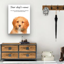 Cavapoo personalised canvas print - Peeping In Collection - Pre-stretched wall art ready to hang 11 dog paintings canvas cavapoo hall