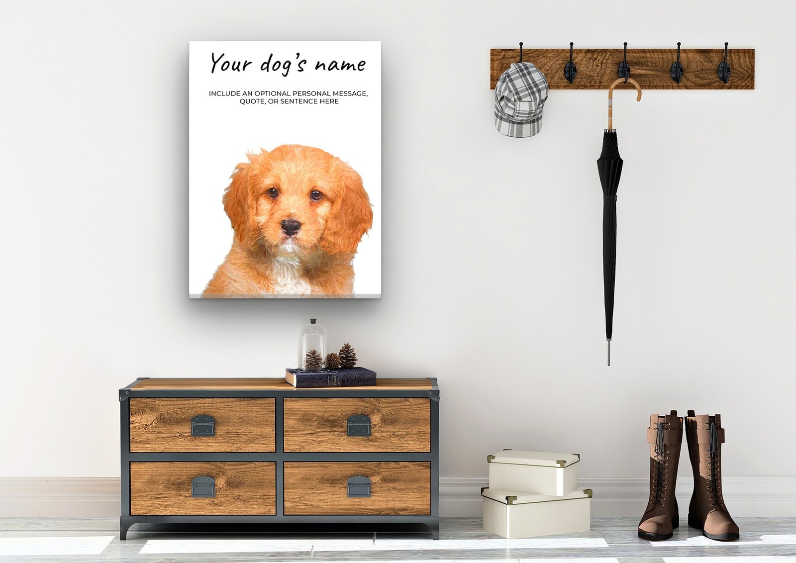 Cavapoo personalised canvas print - Peeping In Collection - Pre-stretched wall art ready to hang 6 Cavapoo personalised canvas print - Peeping In Collection - Pre-stretched wall art ready to hang - Image 4