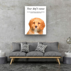 Cavapoo personalised canvas print - Peeping In Collection - Pre-stretched wall art ready to hang 12 dog paintings canvas cavapoo living room