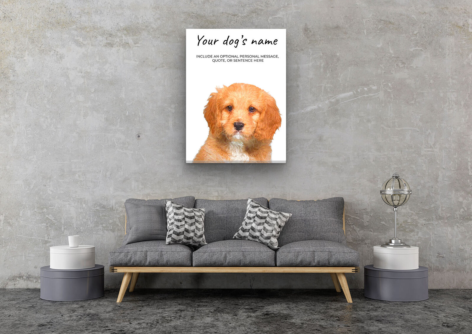 Cavapoo personalised canvas print - Peeping In Collection - Pre-stretched wall art ready to hang 7 Cavapoo personalised canvas print - Peeping In Collection - Pre-stretched wall art ready to hang - Image 5
