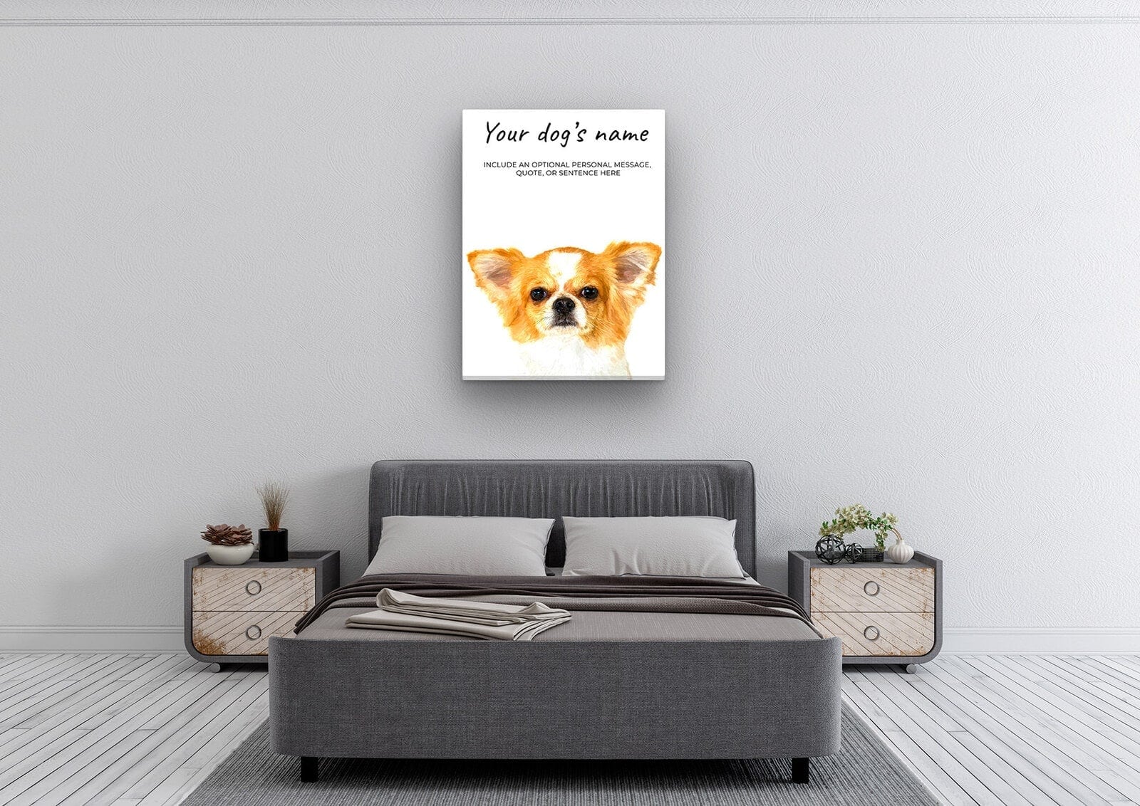 Chihuahua personalised canvas print - Peeping In Collection - Pre-stretched wall art ready to hang 4 Chihuahua personalised canvas print - Peeping In Collection - Pre-stretched wall art ready to hang - Image 2