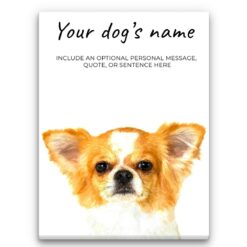 Chihuahua personalised canvas print - Peeping In Collection -  Pre-stretched wall art ready to hang