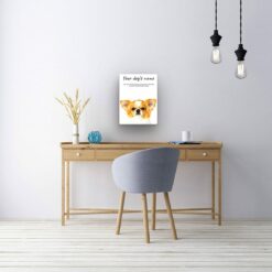 Chihuahua personalised canvas print - Peeping In Collection - Pre-stretched wall art ready to hang 13 dog paintings canvas chihuahua office