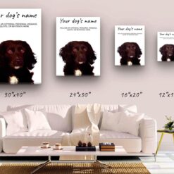 Cocker Spaniel personalised canvas print - Peeping In Collection - Pre-stretched wall art ready to hang 10 dog paintings canvas cocker spaniel canvas size comparison