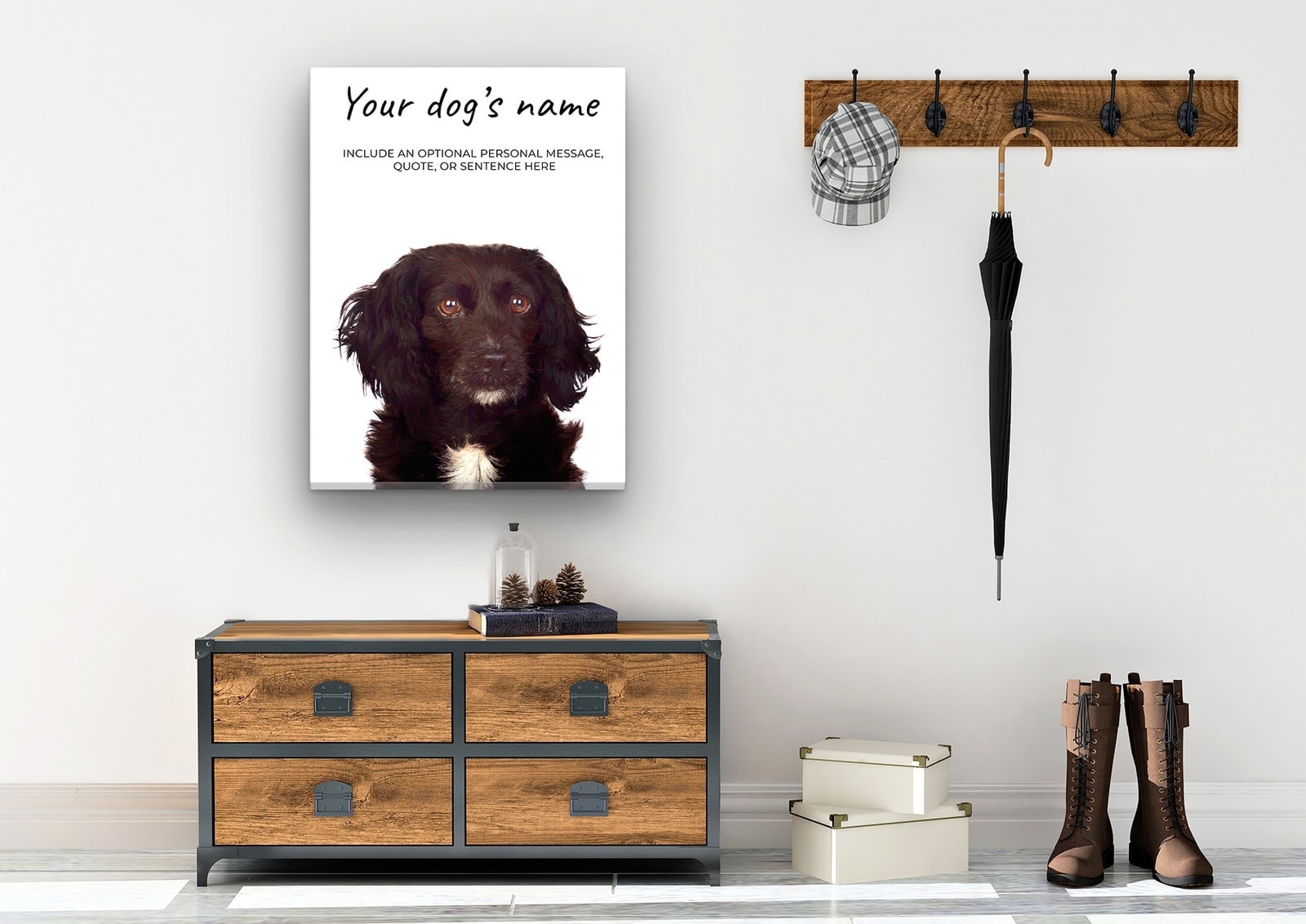 Cocker Spaniel personalised canvas print - Peeping In Collection - Pre-stretched wall art ready to hang 6 Cocker Spaniel personalised canvas print - Peeping In Collection - Pre-stretched wall art ready to hang - Image 4