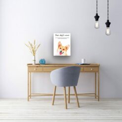 Corgi personalised canvas print - Peeping In Collection - Pre-stretched wall art ready to hang 13 dog paintings canvas corgi office
