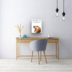 Dachshund personalised canvas print - Peeping In Collection - Pre-stretched wall art ready to hang 13 dog paintings canvas dachshund office