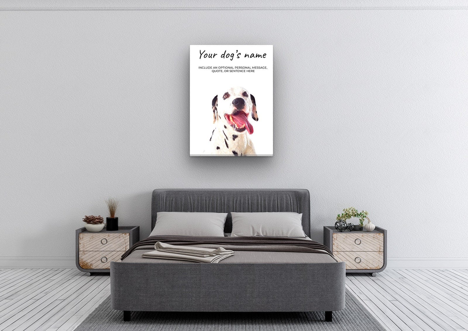 Dalmatian personalised canvas print - Peeping In Collection - Pre-stretched wall art ready to hang 4 Dalmatian personalised canvas print - Peeping In Collection - Pre-stretched wall art ready to hang - Image 2