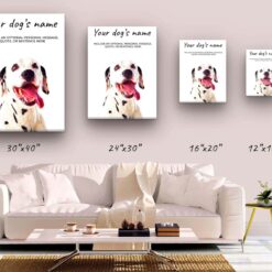 Dalmatian personalised canvas print - Peeping In Collection - Pre-stretched wall art ready to hang 10 dog paintings canvas dalmatian canvas size comparison
