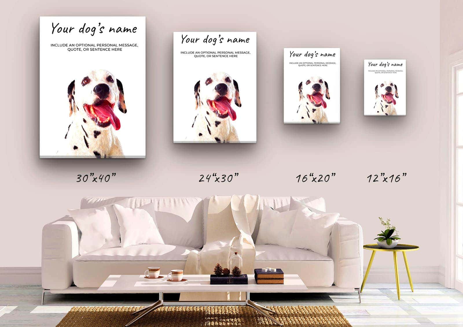 Dalmatian personalised canvas print - Peeping In Collection - Pre-stretched wall art ready to hang 5 Dalmatian personalised canvas print - Peeping In Collection - Pre-stretched wall art ready to hang - Image 3