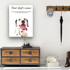 Dalmatian personalised canvas print - Peeping In Collection - Pre-stretched wall art ready to hang 11 dog paintings canvas dalmatian hall