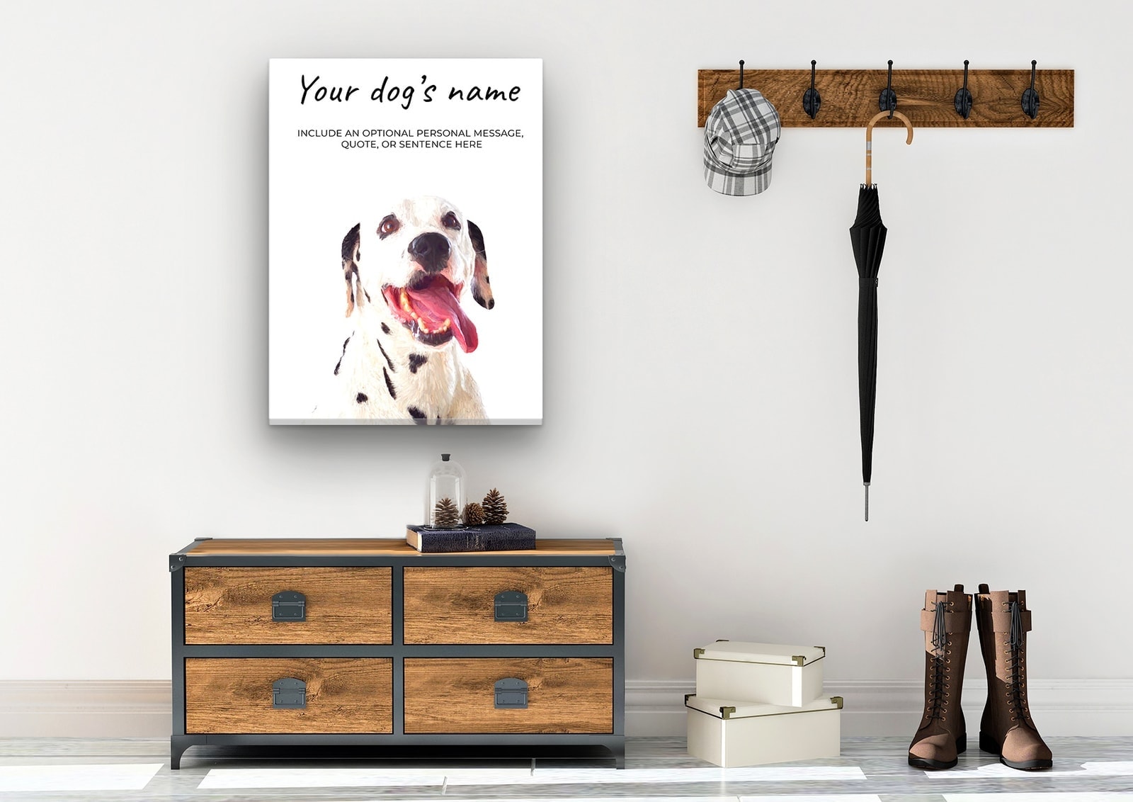 Dalmatian personalised canvas print - Peeping In Collection - Pre-stretched wall art ready to hang 6 Dalmatian personalised canvas print - Peeping In Collection - Pre-stretched wall art ready to hang - Image 4