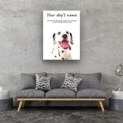 Dalmatian personalised canvas print - Peeping In Collection - Pre-stretched wall art ready to hang 12 dog paintings canvas dalmatian living room