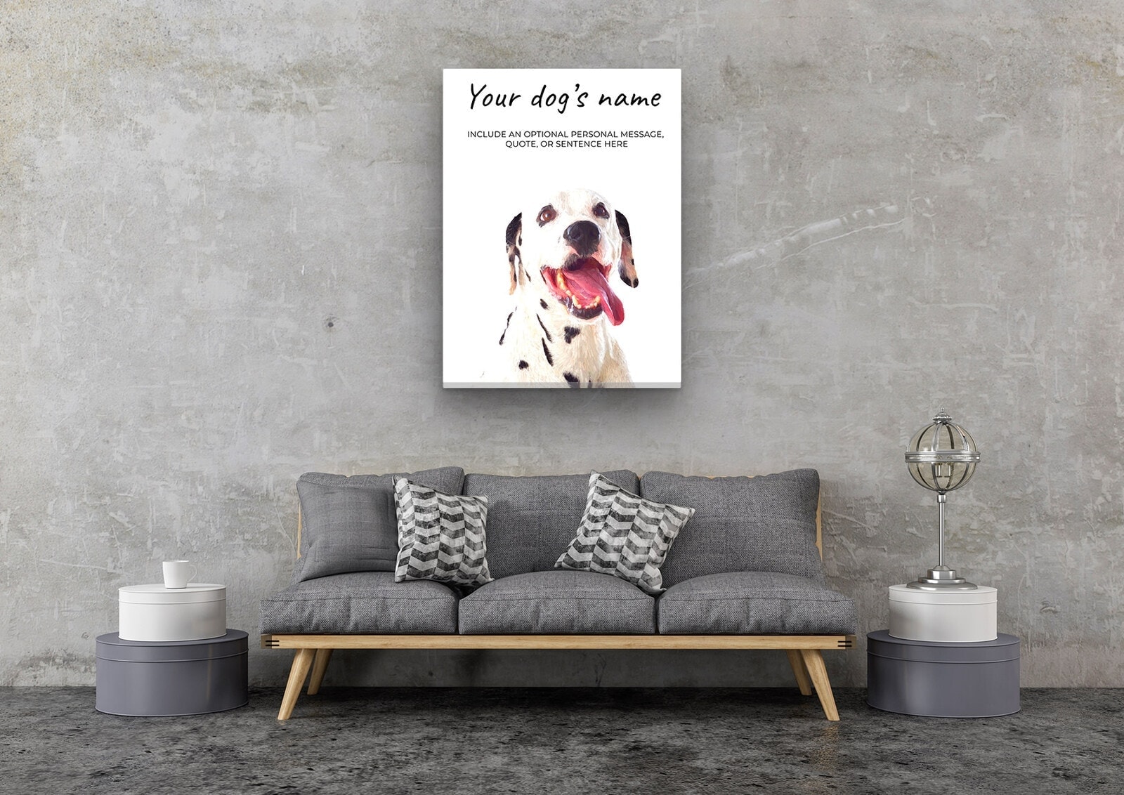 Dalmatian personalised canvas print - Peeping In Collection - Pre-stretched wall art ready to hang 7 Dalmatian personalised canvas print - Peeping In Collection - Pre-stretched wall art ready to hang - Image 5