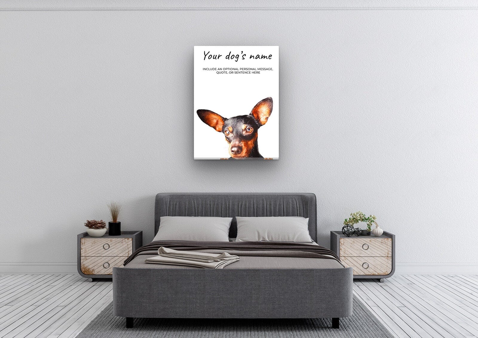 Doberman personalised canvas print - Peeping In Collection - Pre-stretched wall art ready to hang 4 Doberman personalised canvas print - Peeping In Collection - Pre-stretched wall art ready to hang - Image 2