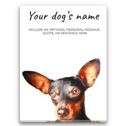 Doberman personalised canvas print - Peeping In Collection -  Pre-stretched wall art ready to hang
