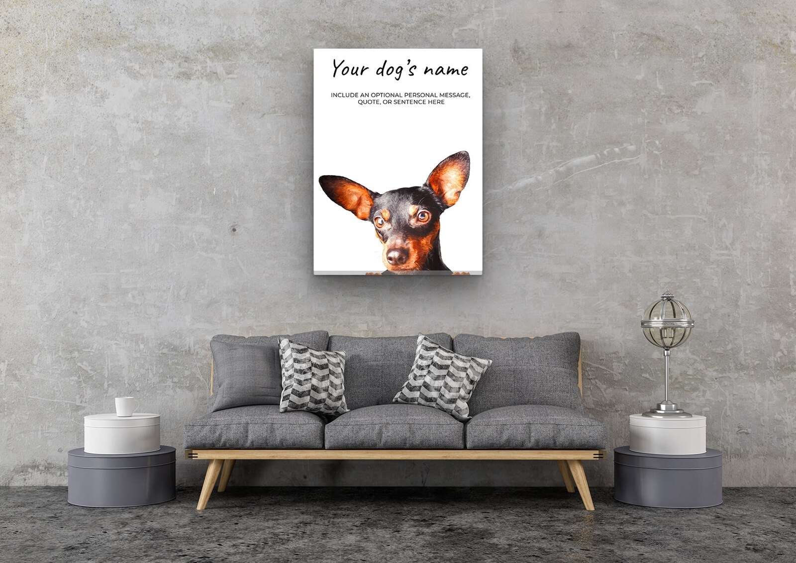 Doberman personalised canvas print - Peeping In Collection - Pre-stretched wall art ready to hang 7 Doberman personalised canvas print - Peeping In Collection - Pre-stretched wall art ready to hang - Image 5