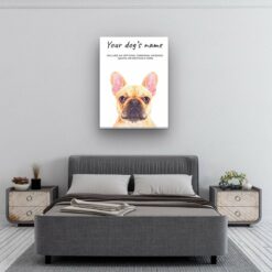 French Bulldog personalised canvas print - Peeping In Collection - Pre-stretched wall art ready to hang 9 dog paintings canvas french bulldog bedroom