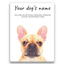 French Bulldog personalised canvas print - Peeping In Collection -  Pre-stretched wall art ready to hang