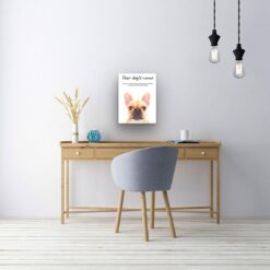 French Bulldog personalised canvas print - Peeping In Collection - Pre-stretched wall art ready to hang 13 dog paintings canvas french bulldog office