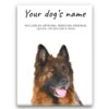 German Shepherd personalised canvas print - Peeping In Collection - Pre-stretched wall art ready to hang 1 dog paintings canvas german shepherd front view white