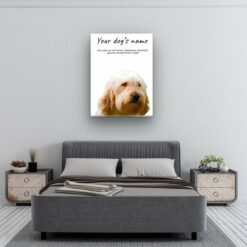 Golden Doodle personalised canvas print - Peeping In Collection - Pre-stretched wall art ready to hang 9 dog paintings canvas golden doodle bedroom