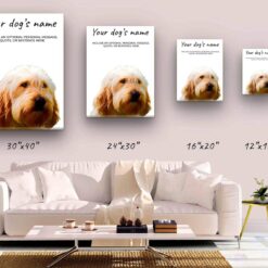 Golden Doodle personalised canvas print - Peeping In Collection - Pre-stretched wall art ready to hang 10 dog paintings canvas golden doodle canvas size comparison