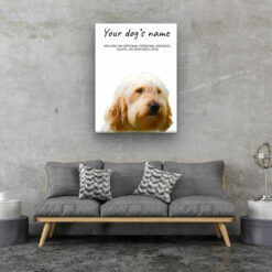 Golden Doodle personalised canvas print - Peeping In Collection - Pre-stretched wall art ready to hang 12 dog paintings canvas golden doodle living room