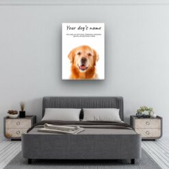 Labrador Retriever personalised canvas print - Peeping In Collection - Pre-stretched wall art ready to hang 13 dog paintings canvas golden retriever bedroom
