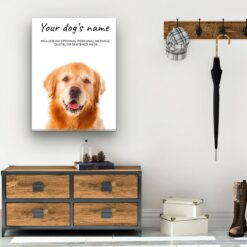 Labrador Retriever personalised canvas print - Peeping In Collection - Pre-stretched wall art ready to hang 11 dog paintings canvas golden retriever hall