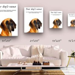 Great Dane personalised canvas print - Peeping In Collection - Pre-stretched wall art ready to hang 10 dog paintings canvas great dane canvas size comparison
