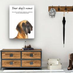 Great Dane personalised canvas print - Peeping In Collection - Pre-stretched wall art ready to hang 11 dog paintings canvas great dane hall