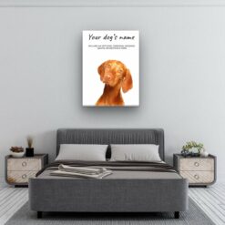 Hungarian Vizsla personalised canvas print - Peeping In Collection - Pre-stretched wall art ready to hang 13 dog paintings canvas hungarian vizla bedroom