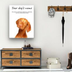 Hungarian Vizsla personalised canvas print - Peeping In Collection - Pre-stretched wall art ready to hang 11 dog paintings canvas hungarian vizla hall