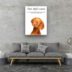 Hungarian Vizsla personalised canvas print - Peeping In Collection - Pre-stretched wall art ready to hang 10 dog paintings canvas hungarian vizla living room