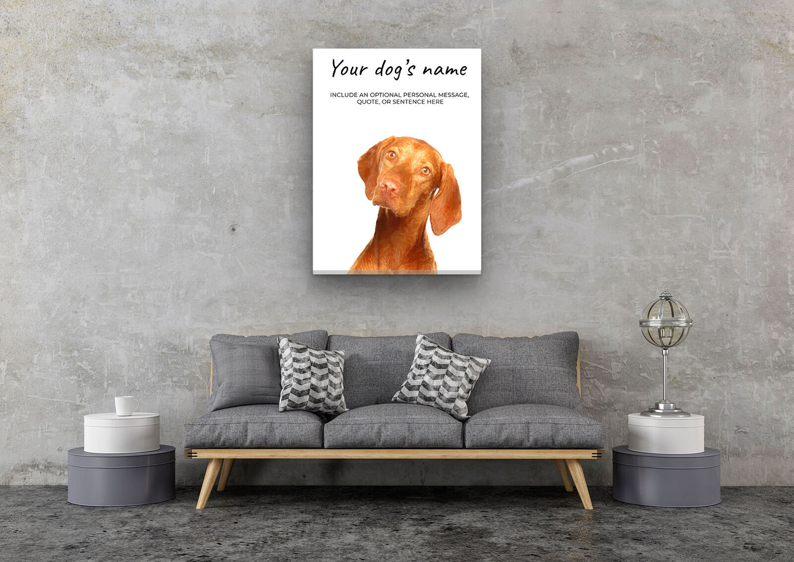 Hungarian Vizsla personalised canvas print - Peeping In Collection - Pre-stretched wall art ready to hang 5 Hungarian Vizsla personalised canvas print - Peeping In Collection - Pre-stretched wall art ready to hang - Image 3