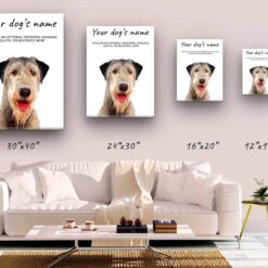 dog paintings canvas irish wolf hound canvas size comparison