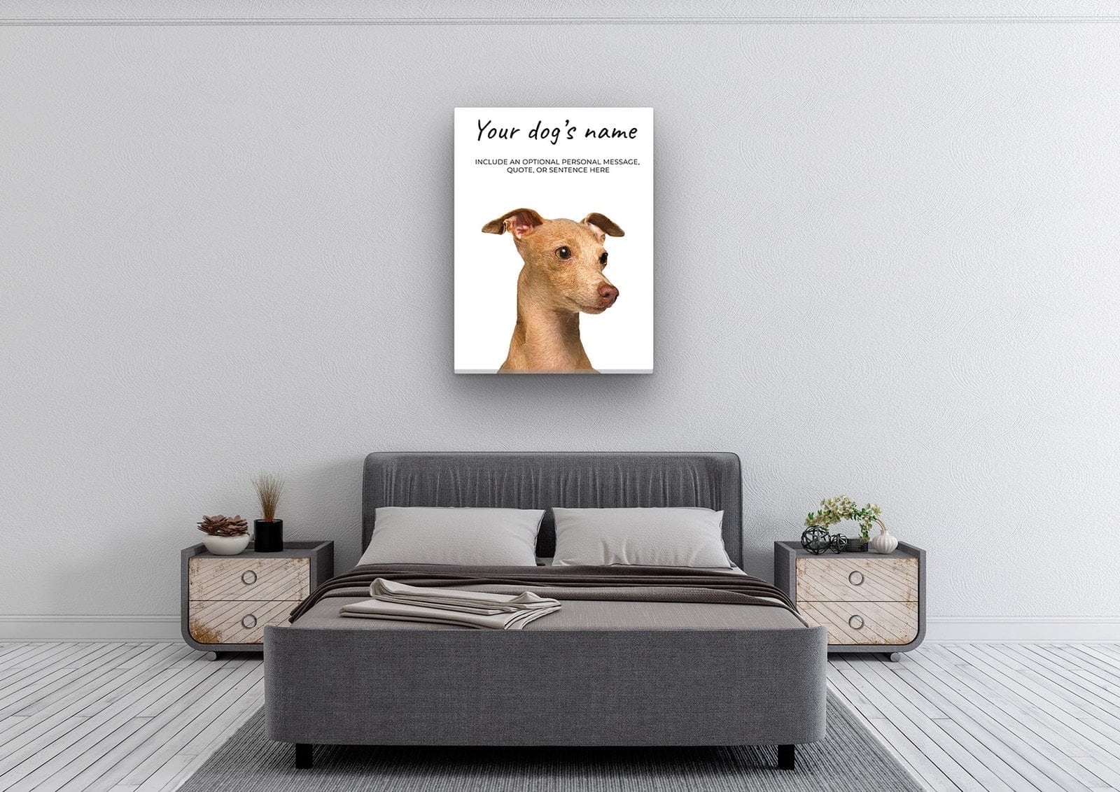 Italian greyhound personalised canvas print - Peeping In Collection - Pre-stretched wall art ready to hang 4 Italian greyhound personalised canvas print - Peeping In Collection - Pre-stretched wall art ready to hang - Image 2