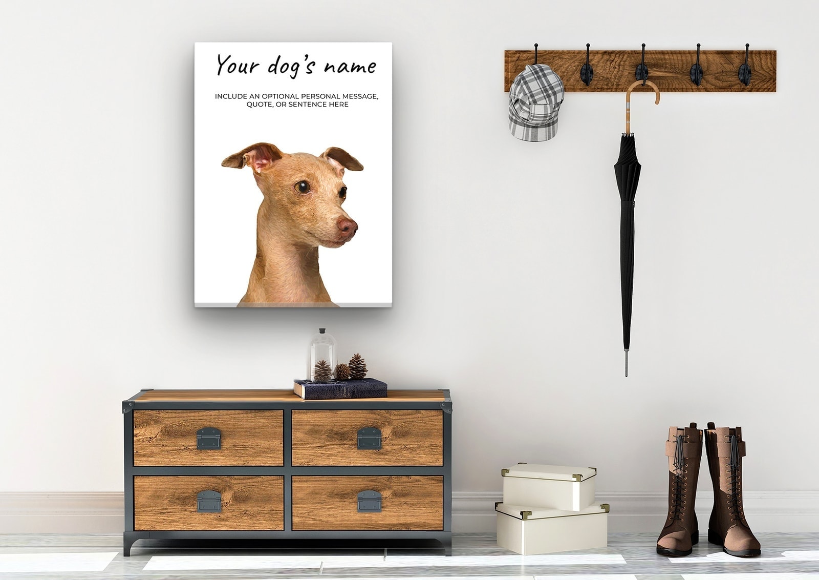 Italian greyhound personalised canvas print - Peeping In Collection - Pre-stretched wall art ready to hang 6 Italian greyhound personalised canvas print - Peeping In Collection - Pre-stretched wall art ready to hang - Image 4