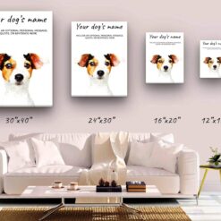 dog paintings canvas jack russel canvas size comparison