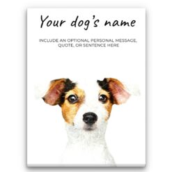Jack Russell personalised canvas print - Peeping In Collection -  Pre-stretched wall art ready to hang