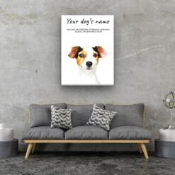 dog paintings canvas jack russel living room