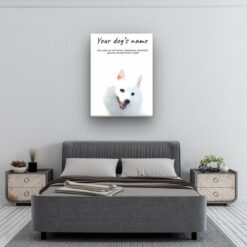 Japanese Spitz personalised canvas print - Peeping In Collection - Pre-stretched wall art ready to hang 9 dog paintings canvas japanese spitz bedroom