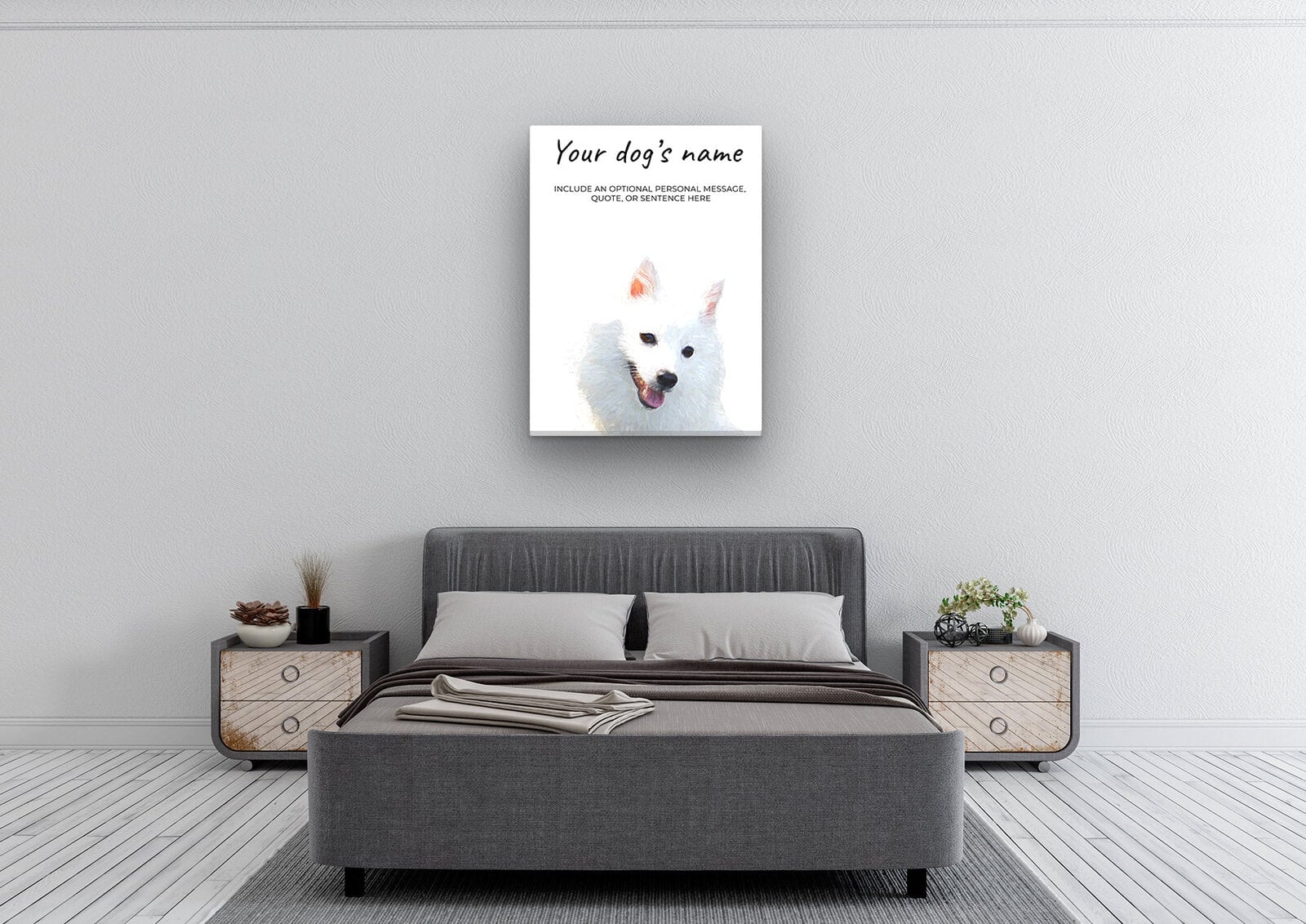 Japanese Spitz personalised canvas print - Peeping In Collection - Pre-stretched wall art ready to hang 4 Japanese Spitz personalised canvas print - Peeping In Collection - Pre-stretched wall art ready to hang - Image 2