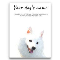 Japanese Spitz personalised canvas print - Peeping In Collection -  Pre-stretched wall art ready to hang