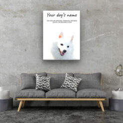 Japanese Spitz personalised canvas print - Peeping In Collection - Pre-stretched wall art ready to hang 12 dog paintings canvas japanese spitz living room